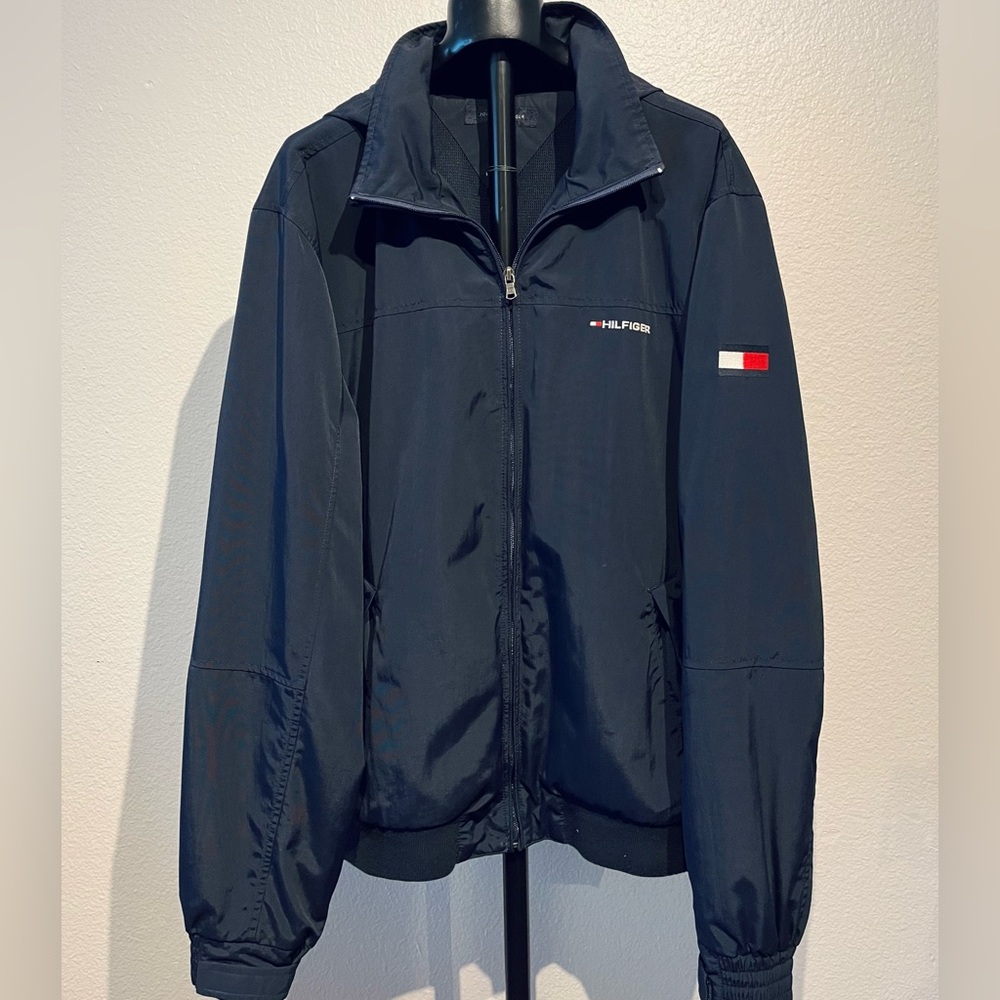Tommy Hilfiger Navy Blue Hooded Jacket / Size: XL (Men’s)